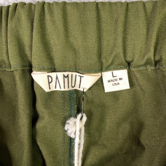Pamut Apparel Frankie Pant Womens Large Olive Slim Tapered Leg Cotton Twill NEW - Picture 7 of 16